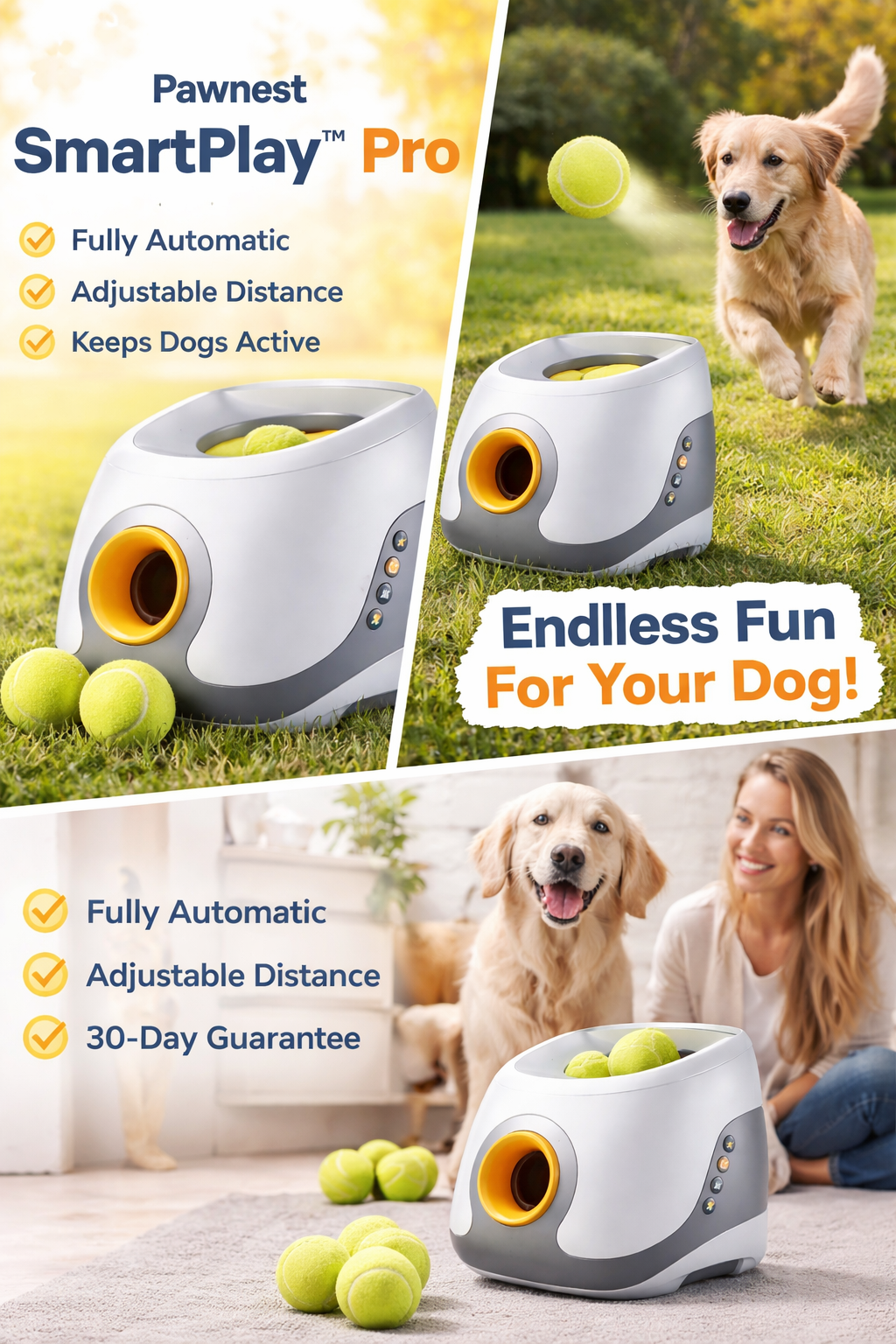 Pawnest Smartplay Pro-Fully Automatic Dog ball launcher